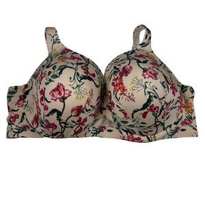 Cacique - Lane Bryant Colorful Floral Lightly Lined Full Coverage Bra Size 48DD